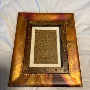 Pier 1 Imports Copper and Wood Picture Frame